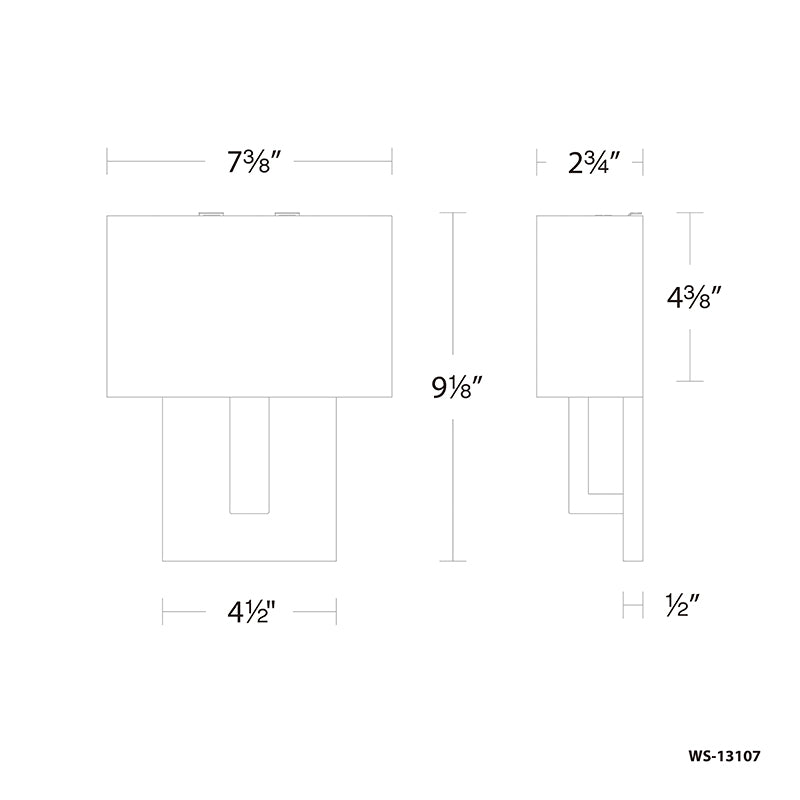 dweLED WS-13107 Manhattan 9" Tall LED Wall Sconce