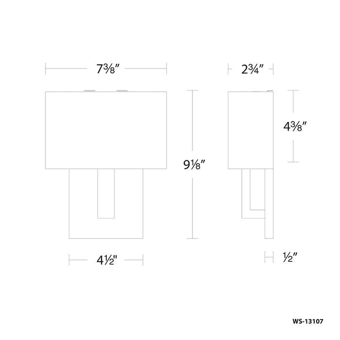 dweLED WS-13107 Manhattan 9" Tall LED Wall Sconce