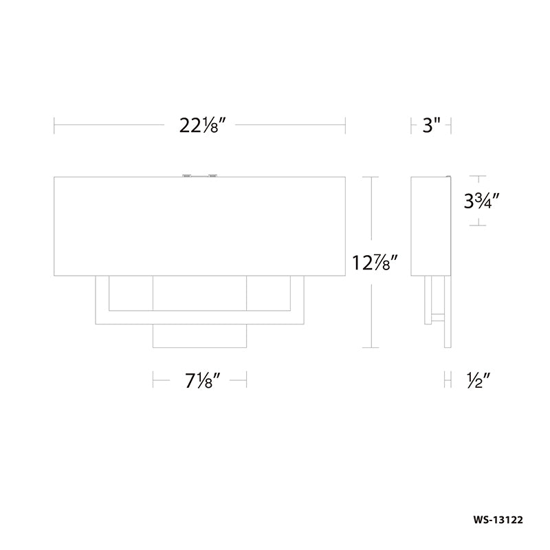 dweLED WS-13122 Manhattan 22" LED Wall Sconce