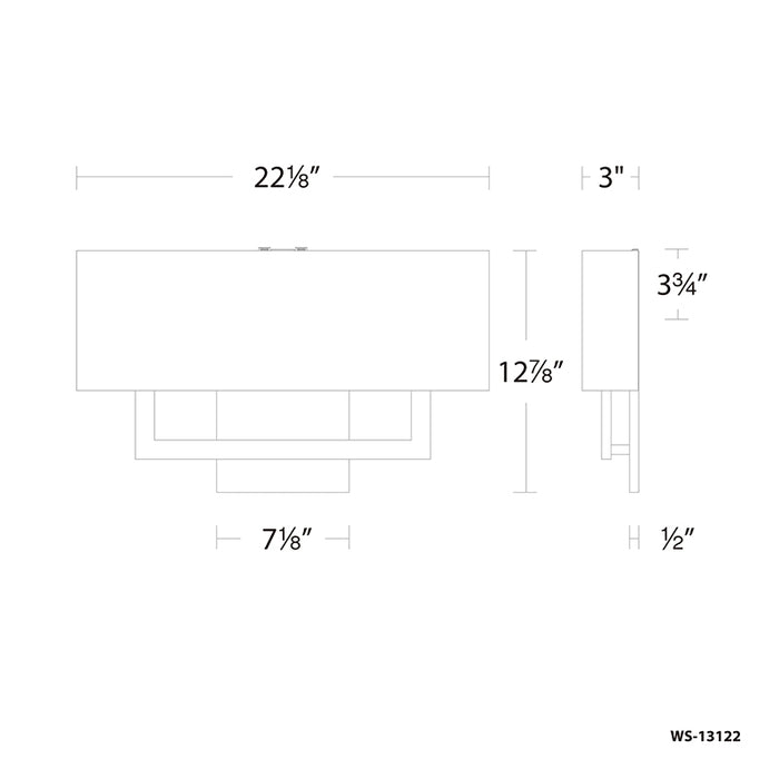 dweLED WS-13122 Manhattan 22" LED Wall Sconce