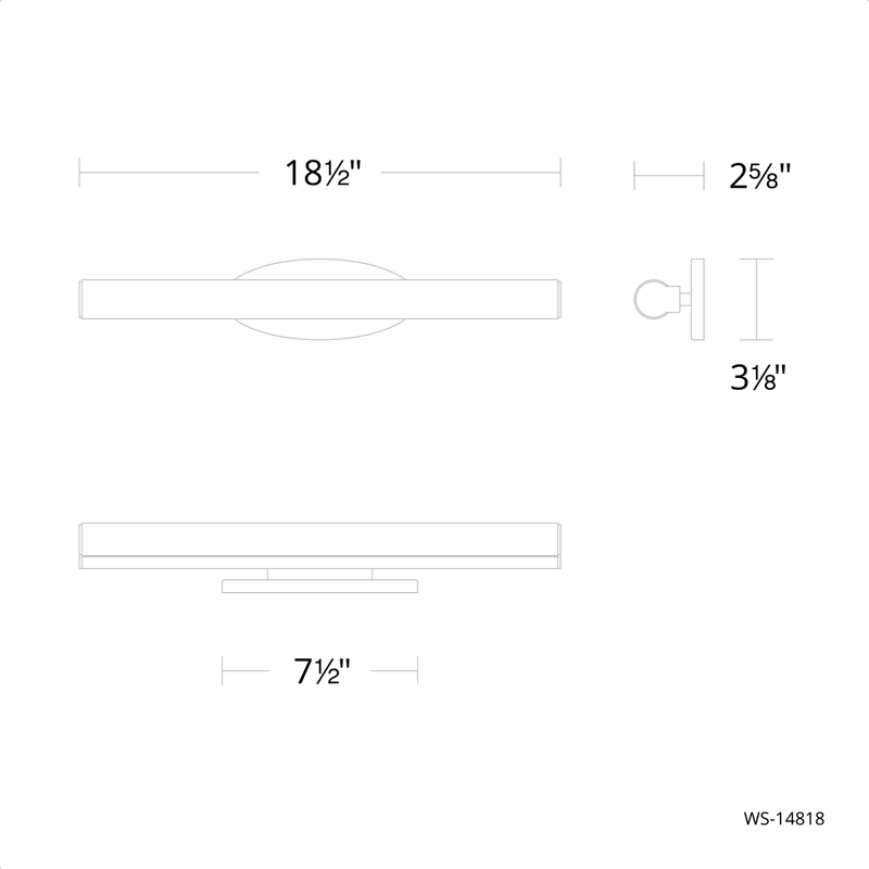 Modern Forms WS-14818 Mini Loft 1-lt 18" LED Bath Light