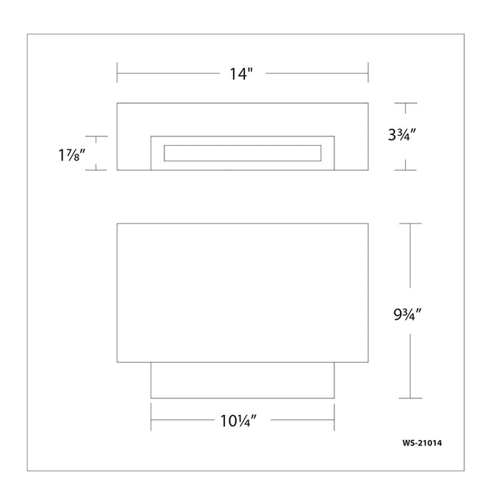 dweLED WS-21014 Maven 14" LED Wall Sconce