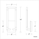 dweLED WS-22018 Posh 18" Tall LED Wall Sconce