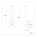dweLED WS-24016 Clare 16" Tall LED Wall Sconce