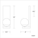 dweLED WS-26014 Hollywood 14" Tall LED Wall Sconce