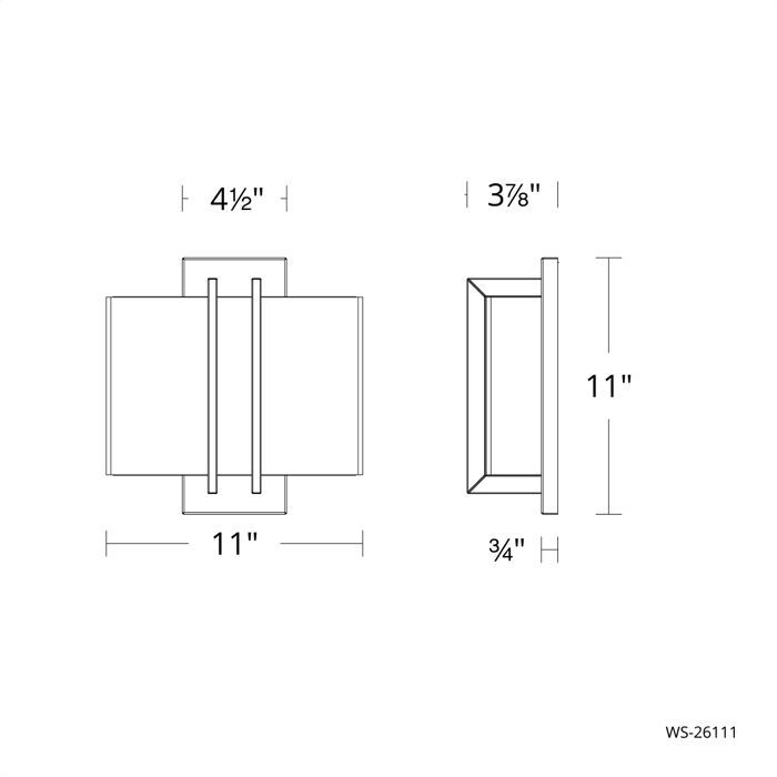 Modern Forms WS-26111 Downton 1-lt 11" LED Wall Sconces