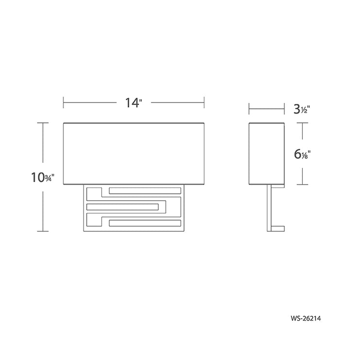 Modern Forms WS-26214 Vander 1-lt 14" LED Wall Sconce