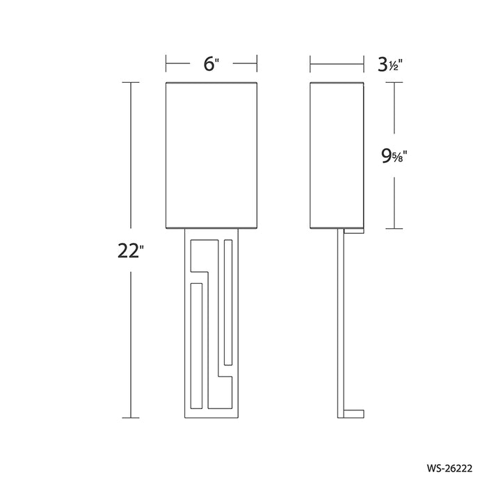 Modern Forms WS-26222 Vander 1-lt 22" Tall LED Wall Sconce