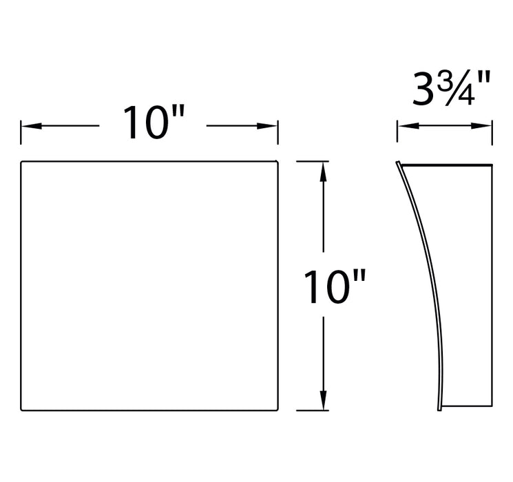 Modern Forms WS-27610 Slide 10" LED Wall Sconce, 3500K