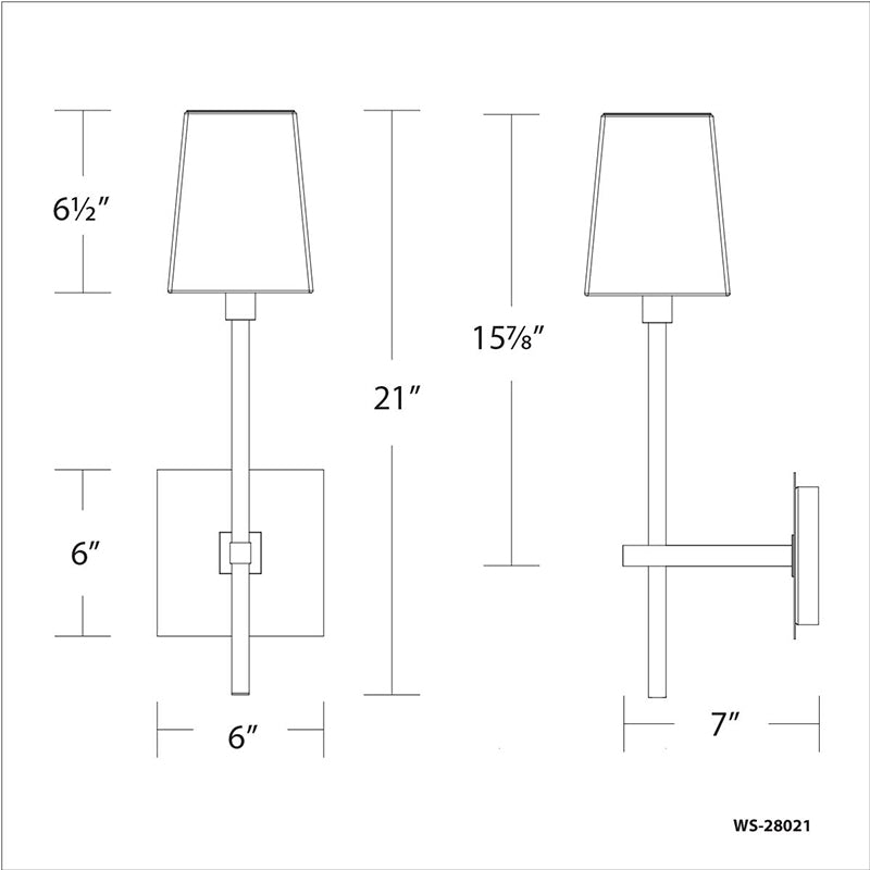 dweLED WS-28021 Seville 21" Tall LED Wall Sconce