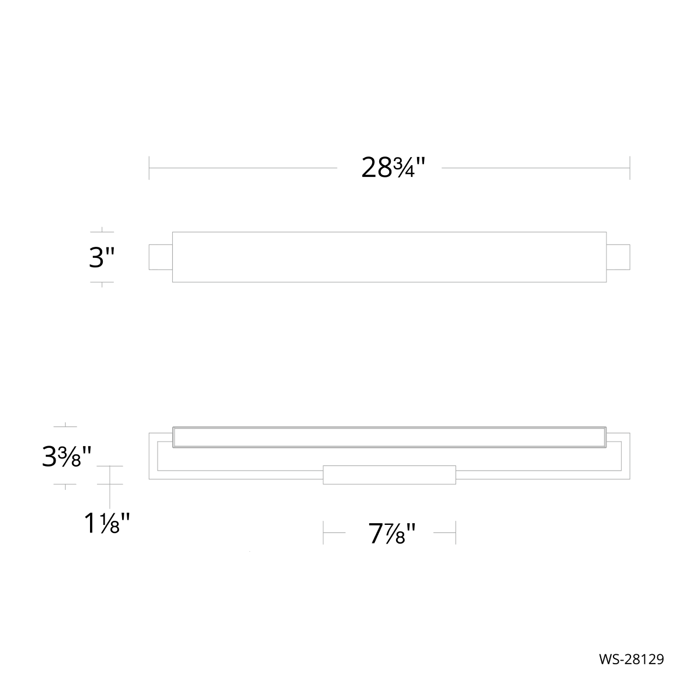 Modern Forms WS-28129 Kinsman 1-lt 29" LED Bath Sconces
