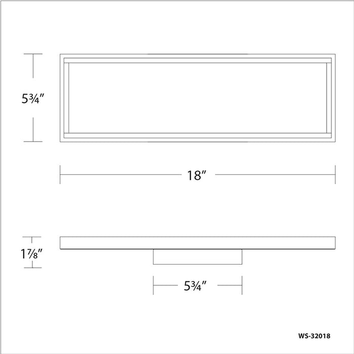 dweLED WS-32018 Mirror Mirror 18" LED Vanity