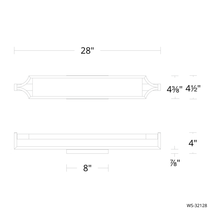 Modern Forms WS-32128 Emblem 1-lt 28" LED Vanity