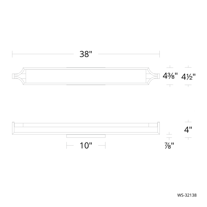 Modern Forms WS-32138 Emblem 1-lt 38" LED Vanity