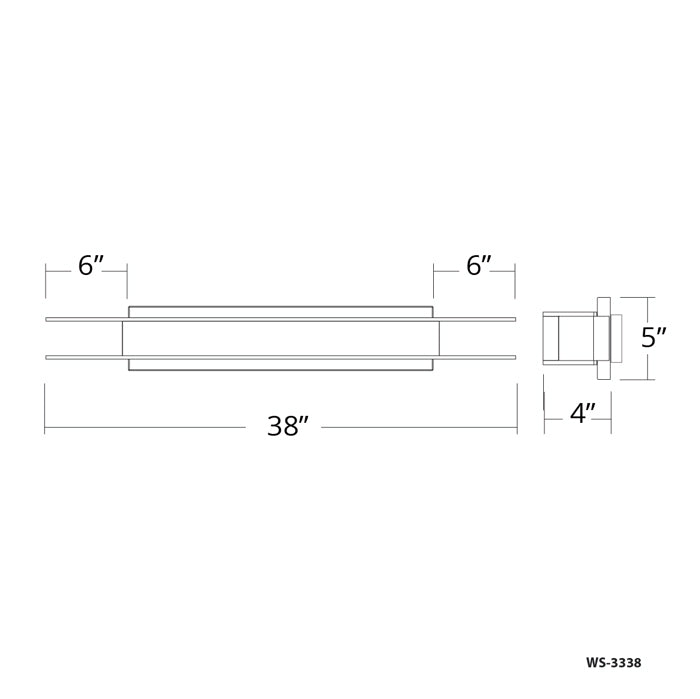 Modern Forms WS-3338 ARC 1-lt 38" LED Vanity Light