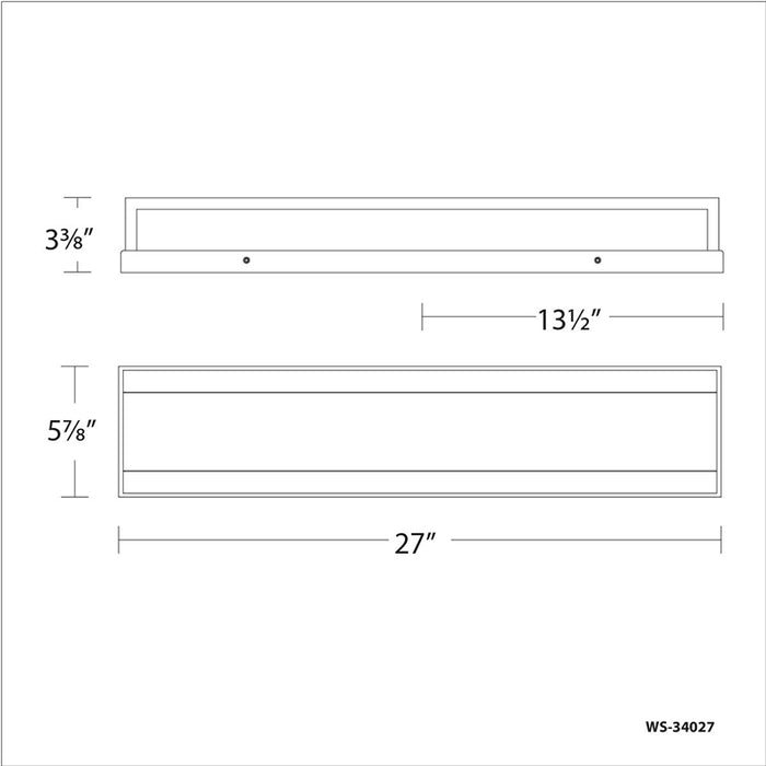 dweLED WS-34027 Repose 27" LED Bath Light