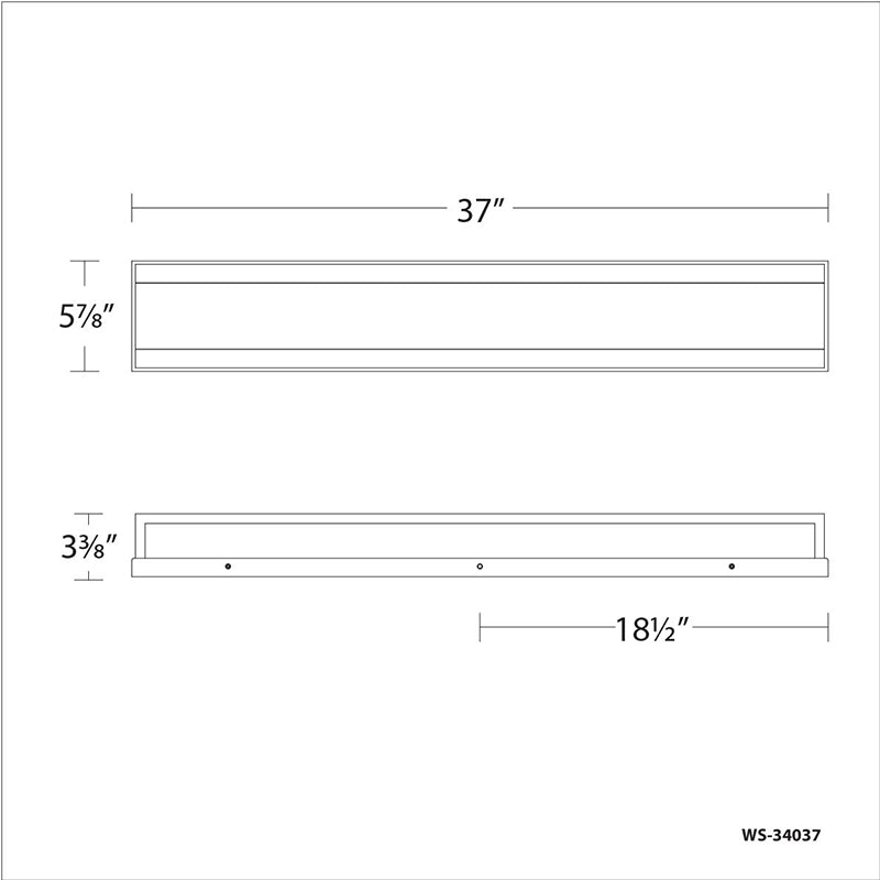 dweLED WS-34037 Repose 37" LED Bath Light