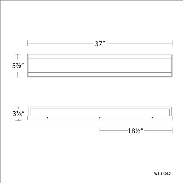 dweLED WS-34037 Repose 37" LED Bath Light