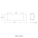 Modern Forms WS-3418 Cloud 1-lt 18" LED Bath Light