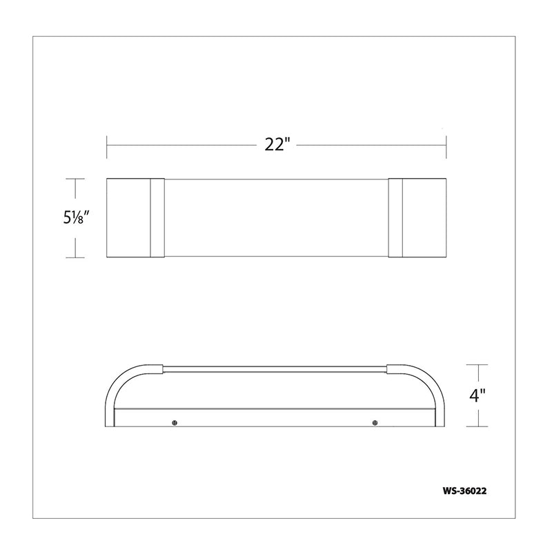 dweLED WS-36022 Melrose 22" LED Wall Sconce