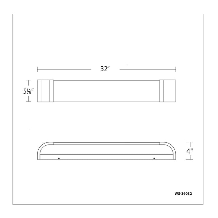 dweLED WS-36032 Melrose 32" LED Wall Sconce