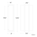 Modern Forms WS-36112 Poet 1-lt 12" Tall LED Wall Sconces