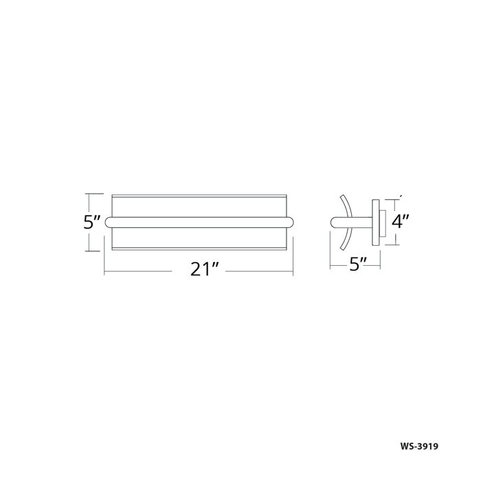 Modern Forms WS-3919 Vetri 1-lt 21" LED Bath Light