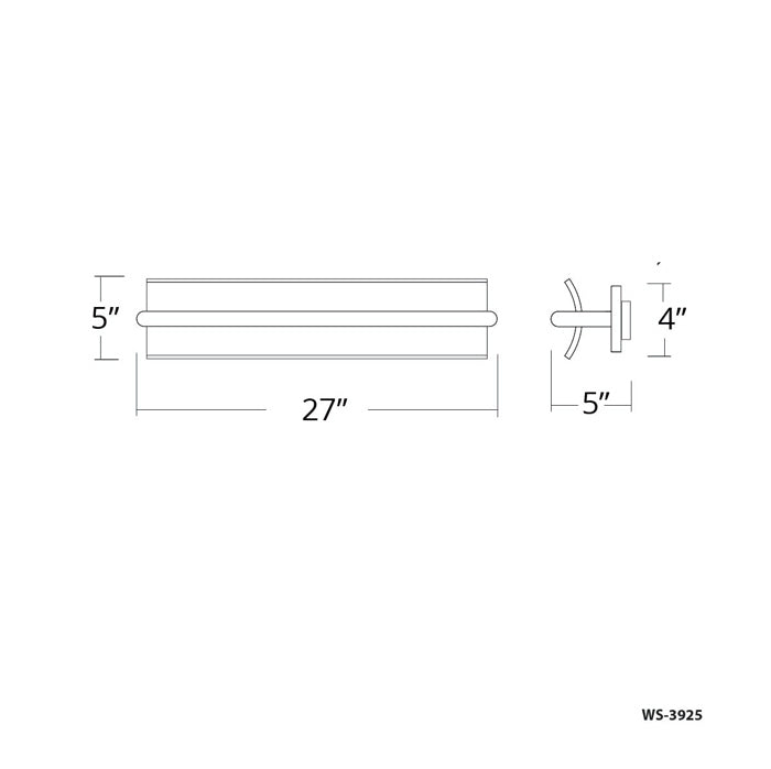Modern Forms WS-3925 Vetri 1-lt 27" LED Bath Light