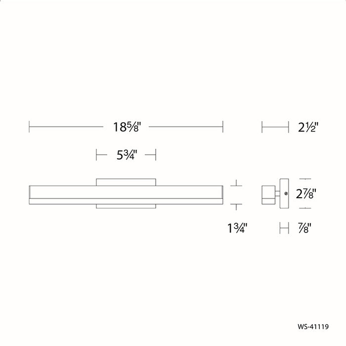 dweLED WS-41119 Styx 19" LED Vanity