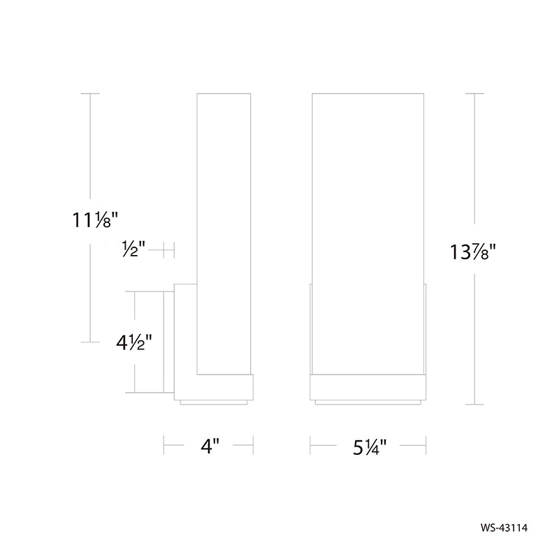 dweLED WS-43114 Coltrane 14" Tall LED Wall Sconce