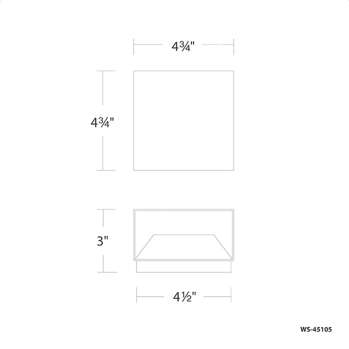 dweLED WS-45105 Boxi 5" LED Wall Sconce