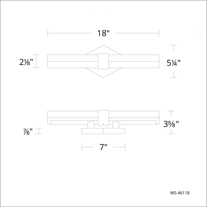 Modern Forms WS-46118 Regal 18" LED Vanity