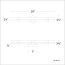 Modern Forms WS-46128 Regal 1-lt 28" LED Vanity