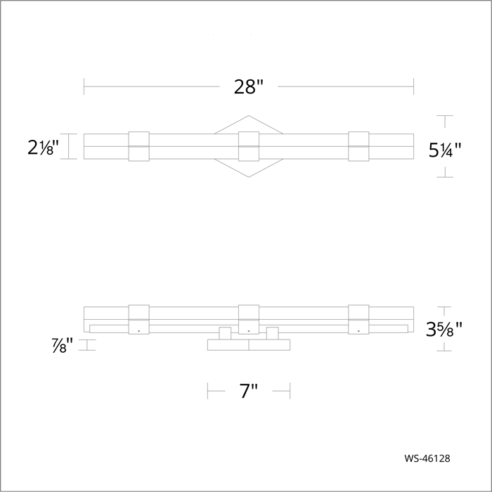 Modern Forms WS-46128 Regal 1-lt 28" LED Vanity