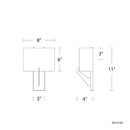 dweLED WS-47108 Fitzgerald 11" Tall LED Wall Sconce