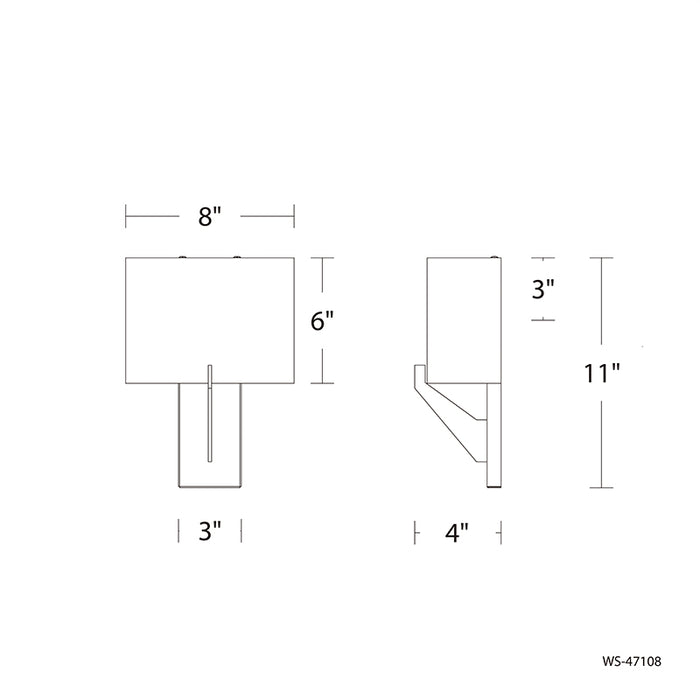 dweLED WS-47108 Fitzgerald 11" Tall LED Wall Sconce