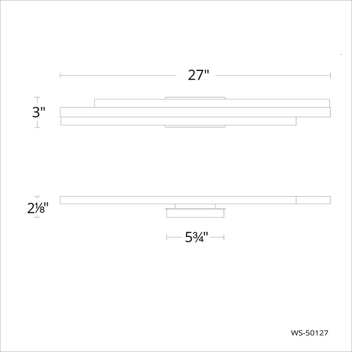 Modern Forms WS-50127 Tandem 1-lt 27" LED Bath