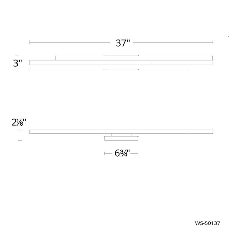 Modern Forms WS-50137 Tandem 1-lt 37" LED Bath Light