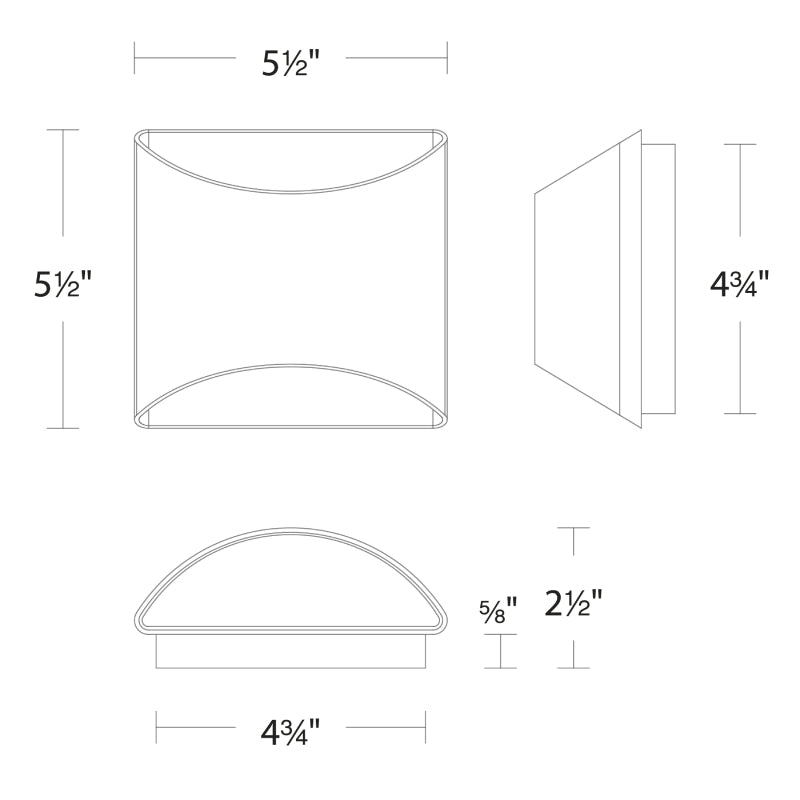 dweLED WS-55206 Duet 2-lt 6" LED Wall Sconce