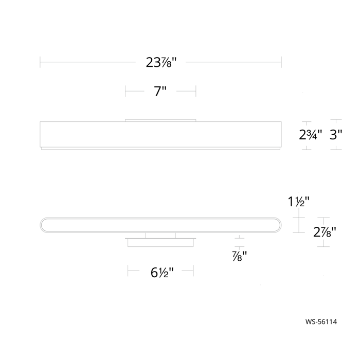 Modern Forms WS-56124 0 to 60 1-lt 24" LED Bath Sconces