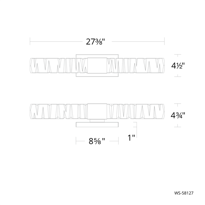 Modern Forms WS-58127 Juliet 1-lt 27" LED Wall Sconces