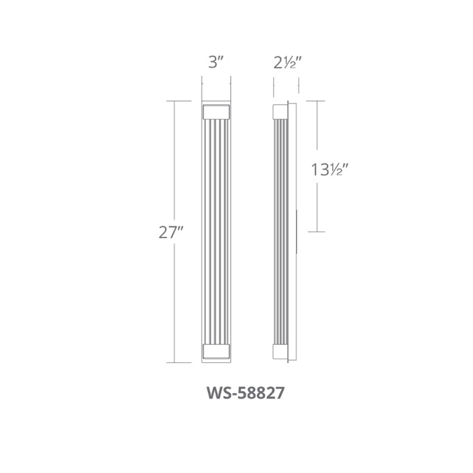 Modern Forms WS-58827 Tower 1-lt 27" Tall LED Wall Sconce