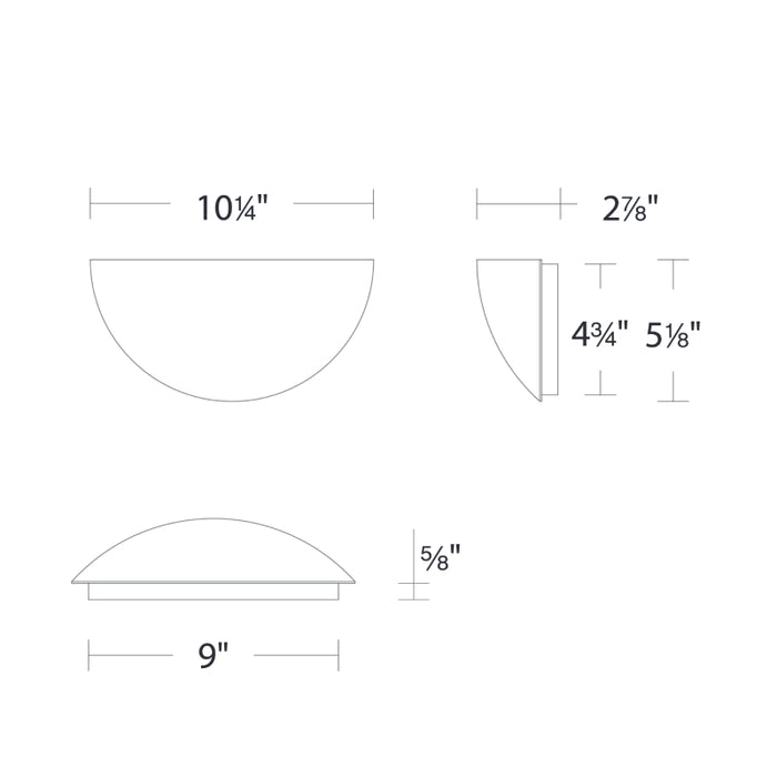 dweLED WS-59210 Collette 1-lt 10" LED Wall Sconce