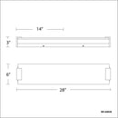 Modern Forms WS-60028 Quarry 1-lt 28" LED Bath Sconces