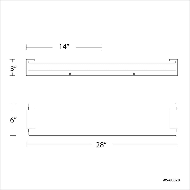 Modern Forms WS-60028 Quarry 1-lt 28" LED Bath Sconces