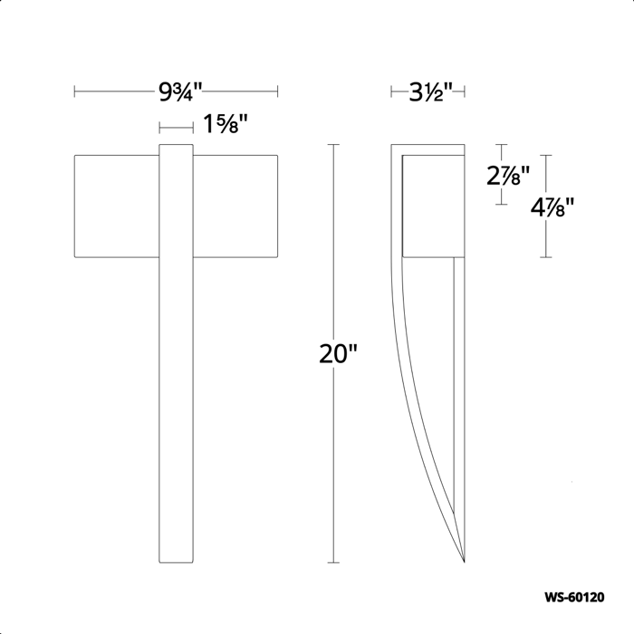 Modern Forms WS-60120 Curvana 1-lt 20" Tall LED Wall Sconces