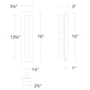 dweLED WS-61216 Camelot 2-lt 16" Tall LED Wall Sconce