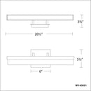 Modern Forms WS-62021 Minx 1-lt 21" LED Bath Sconces