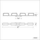 Modern Forms WS-63037 Forbes 4-lt 37" LED Vanity Light