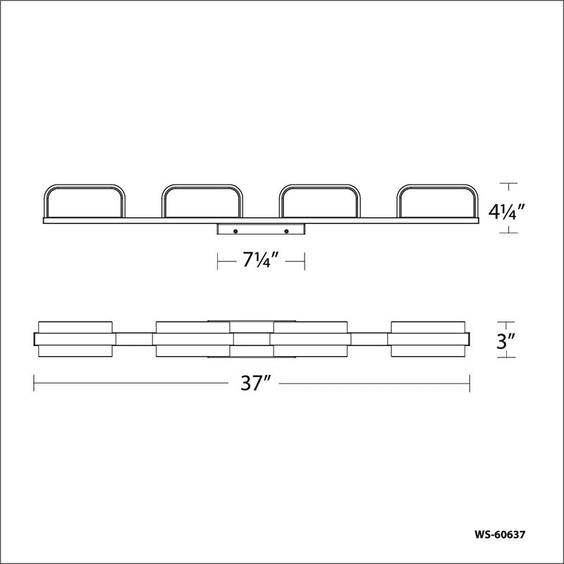 Modern Forms WS-63037 Forbes 4-lt 37" LED Vanity Light